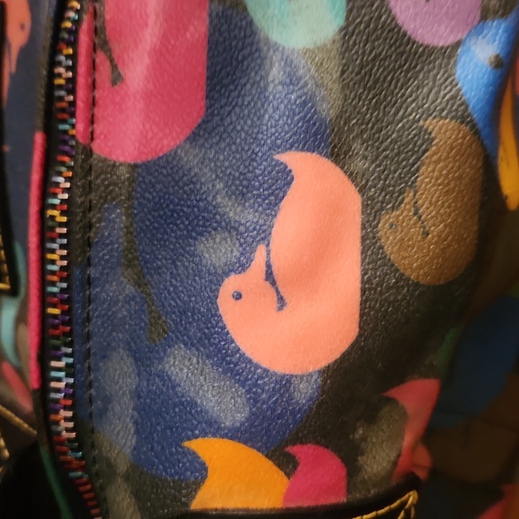 DOONEY AND BOURKE VINTAGE MULTICOLORED WONDER DUCKS HANDBAG - Picture 5 of 15